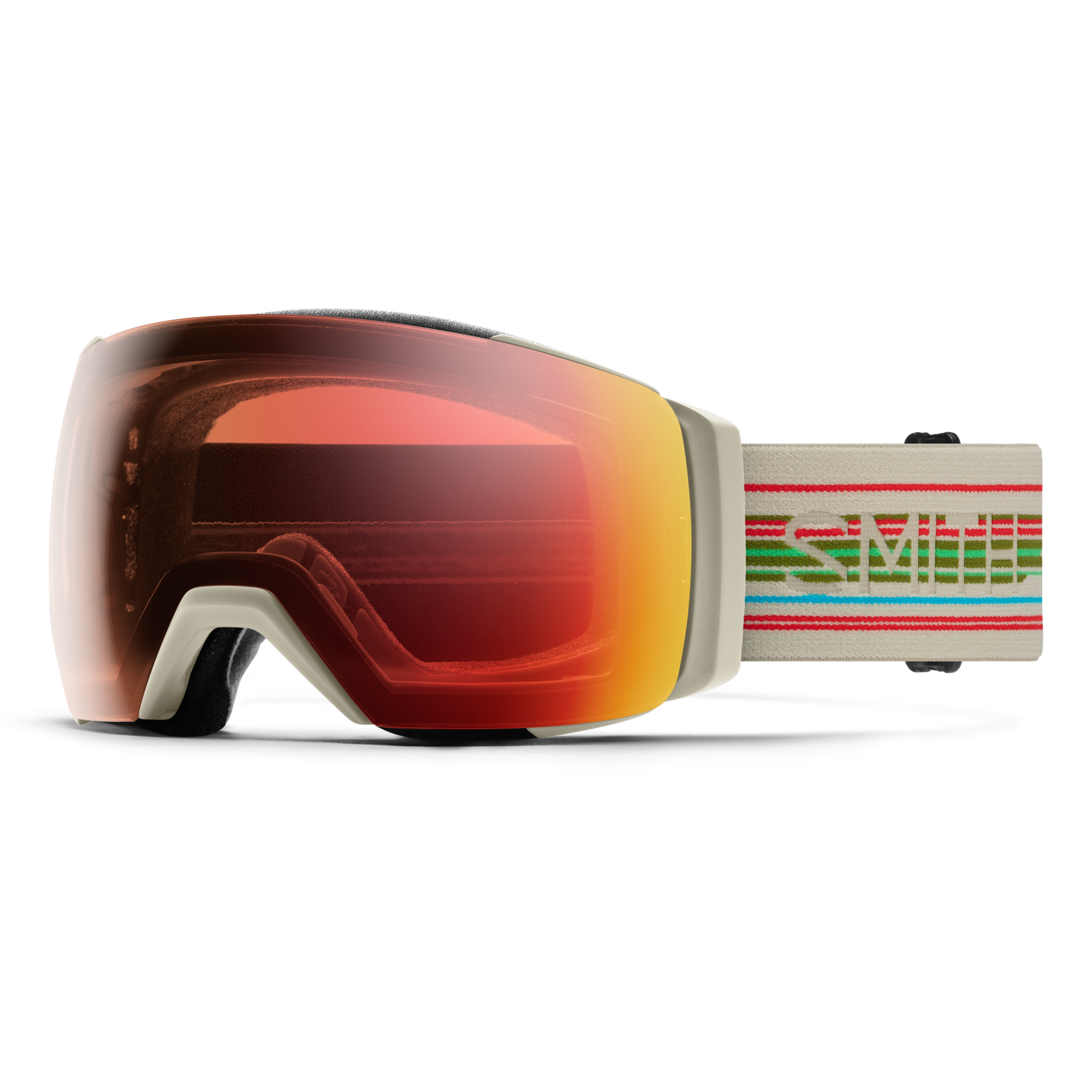 I/O Mag XL Low Bridge Fit, Chalk Straightline + ChromaPop™ Pro Photochromic Red Mirror Lens, hi-res