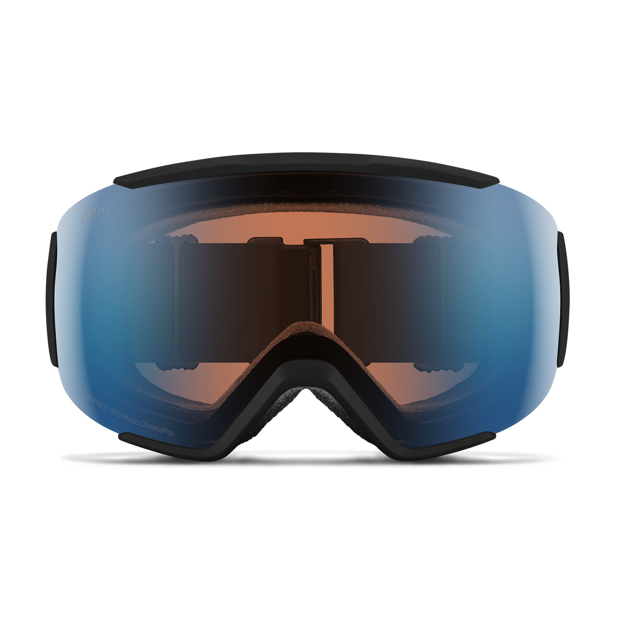 Sequence OTG Low Bridge Fit, Black + ChromaPop™ Pro Photochromic  Blue Mirror Lens, hi-res