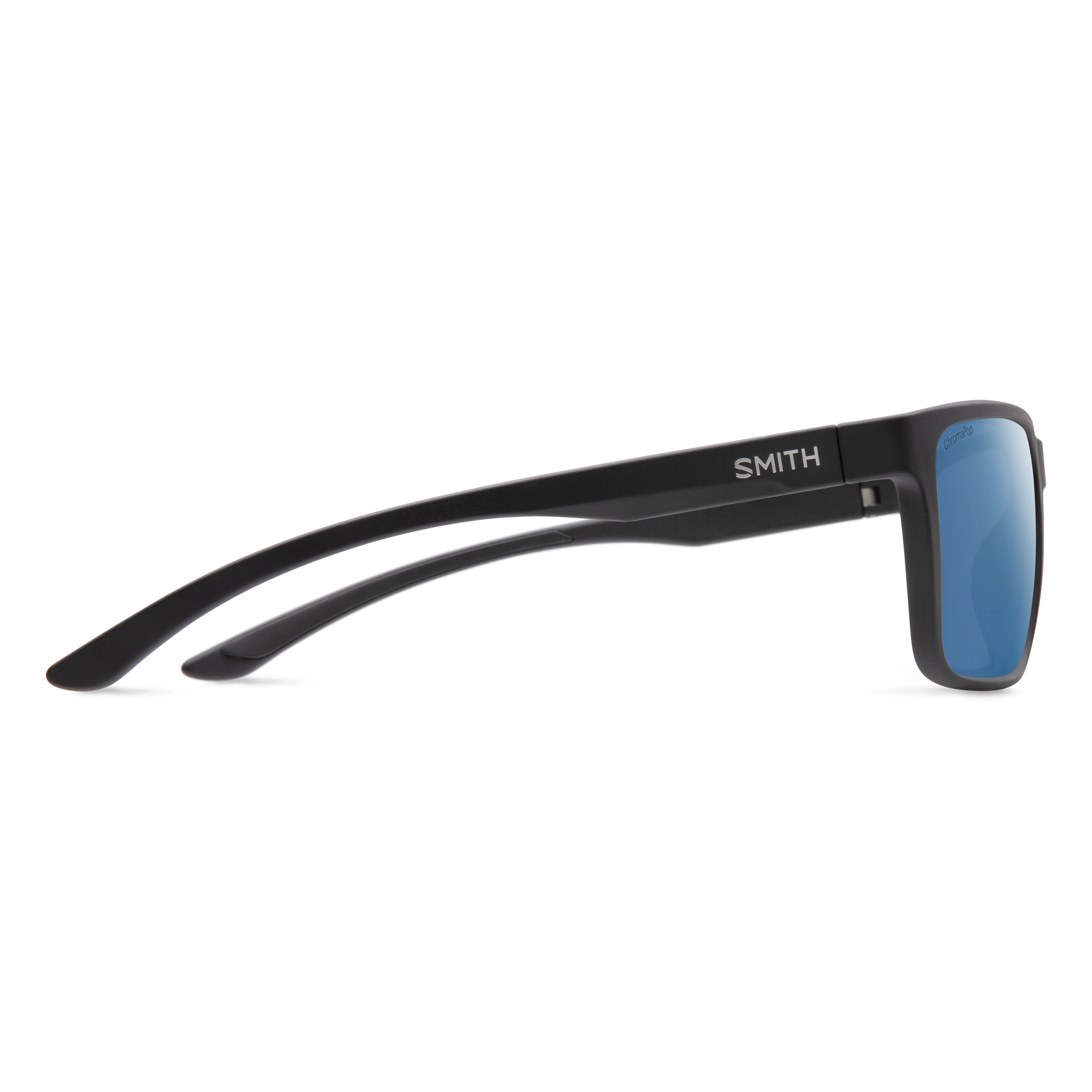 Riptide, Matte Black + ChromaPop Glass Polarized Blue Mirror Lens, hi-res