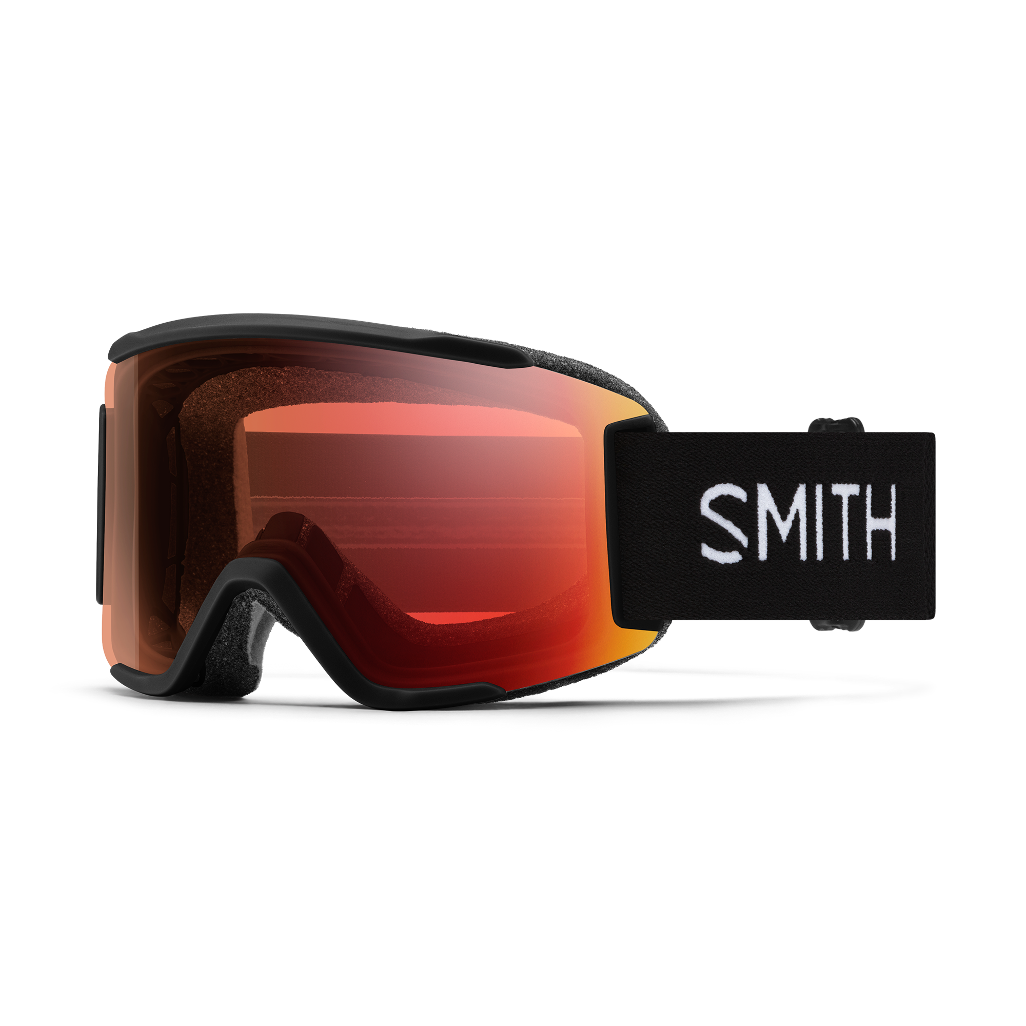 Squad S Low Bridge Fit, Black + ChromaPop™ Pro Photochromic Red Mirror Lens, hi-res