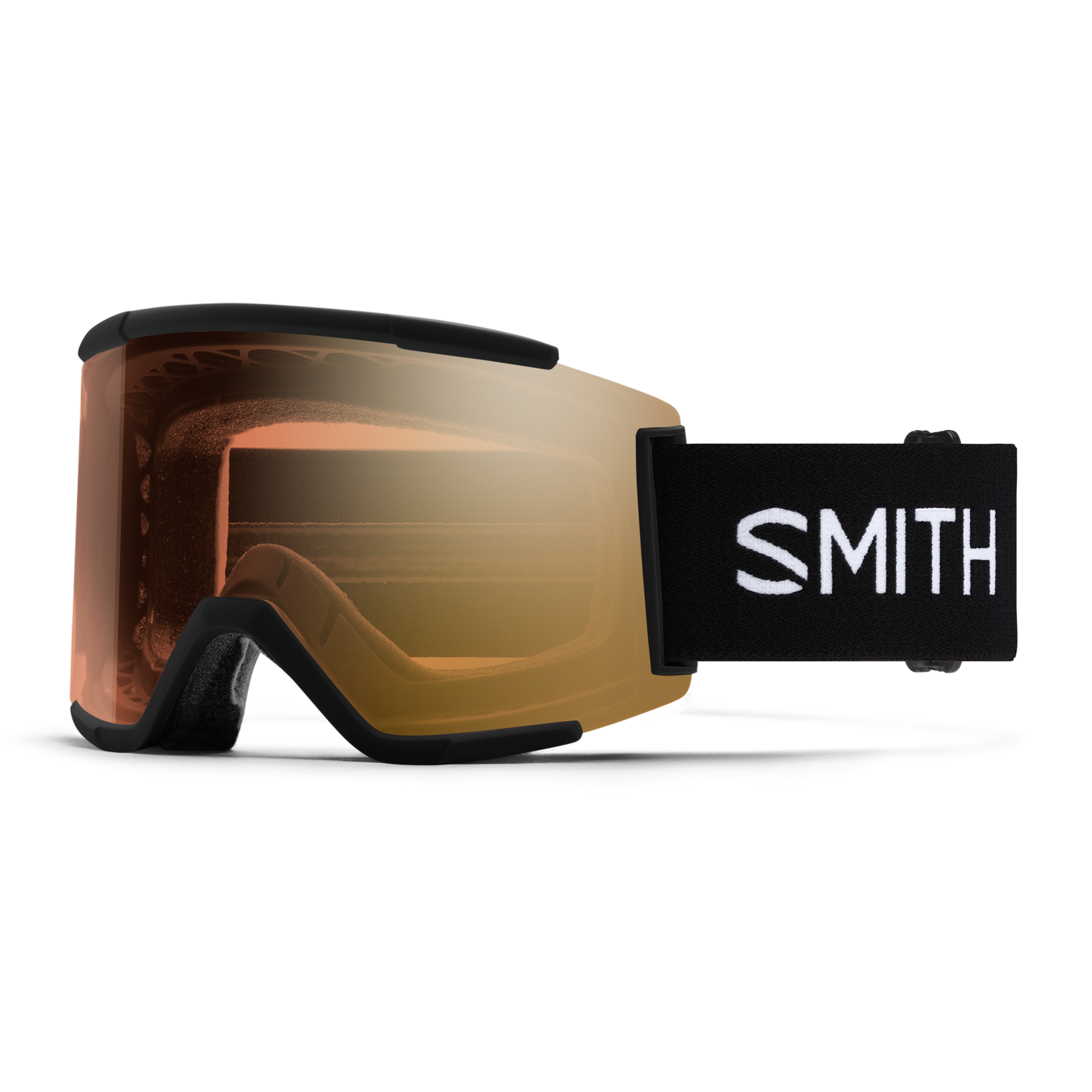 Squad XL Low Bridge Fit, Black + ChromaPop™ Pro Photochromic Gold Mirror Lens, hi-res