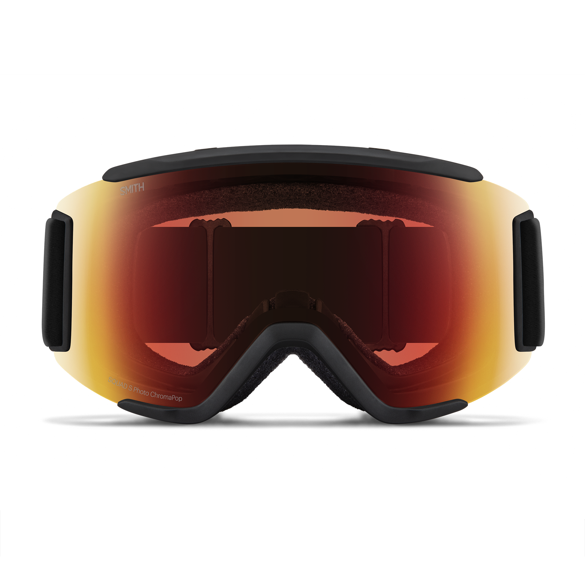 Squad S Low Bridge Fit, Black + ChromaPop™ Pro Photochromic Red Mirror Lens, hi-res