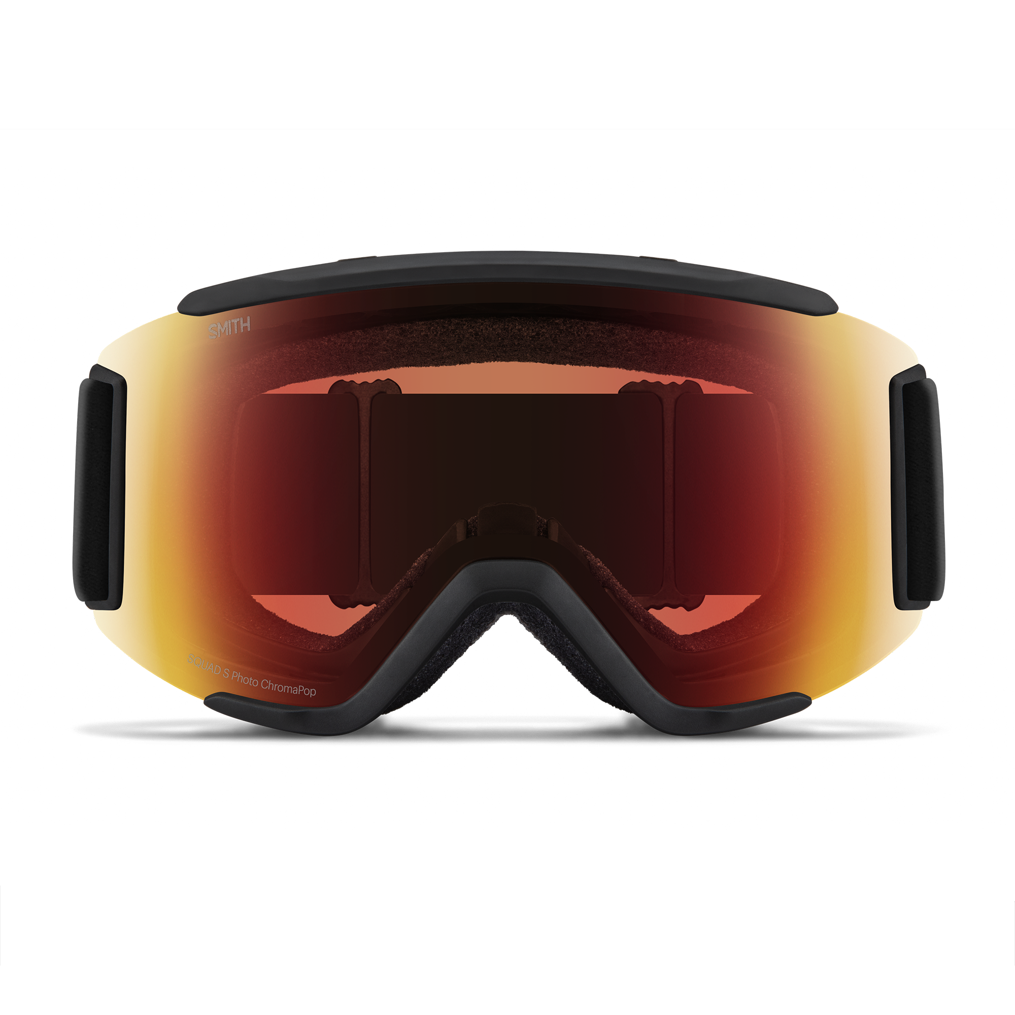 Squad S Low Bridge Fit, Black + ChromaPop™ Pro Photochromic Red Mirror Lens, hi-res