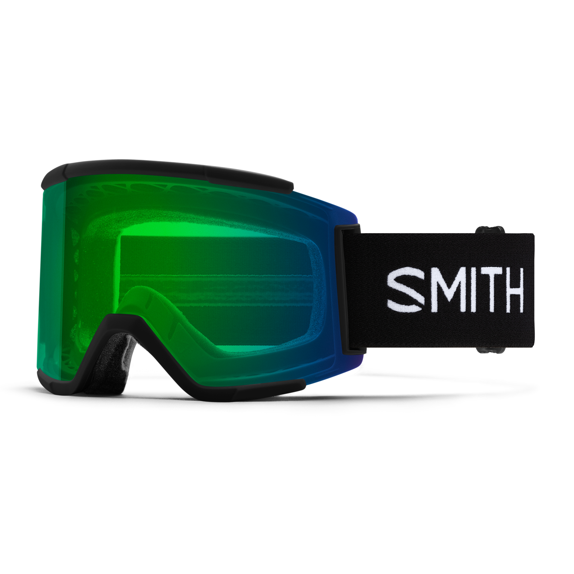 Squad XL Low Bridge Fit, Black + ChromaPop™ Everyday Green Mirror Lens, hi-res