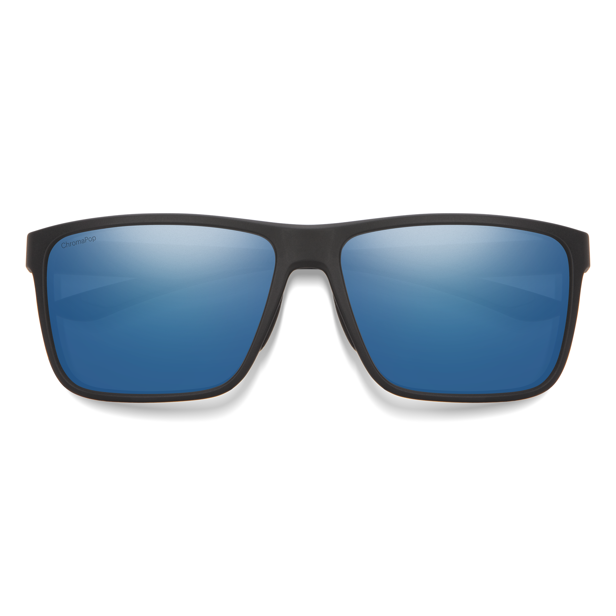 Riptide, Matte Black + ChromaPop Glass Polarized Blue Mirror Lens, hi-res