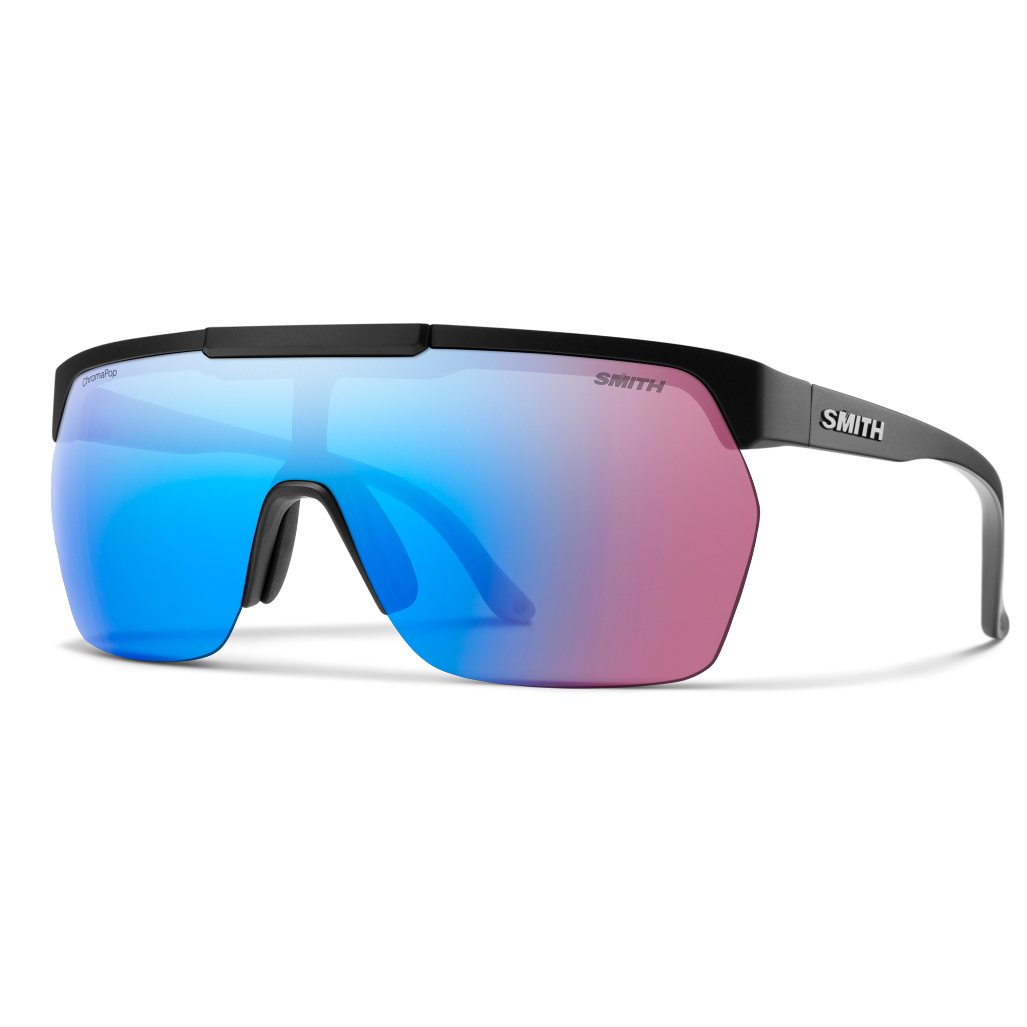 XC, Matte Black + ChromaPop Low Light Rose Gold Blue Mirror Lens, hi-res